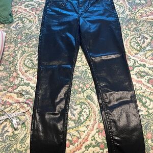 Rag & bone shiny black skinny jeans